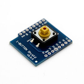 سعر جيد مادة FR4 قناع لحام أخضر / أزرق HASL / ENIG سطح WeMos D1 مفتاح صغير 1 زر درع لوحة SMT PCB الجمعية PCBA الانترنت